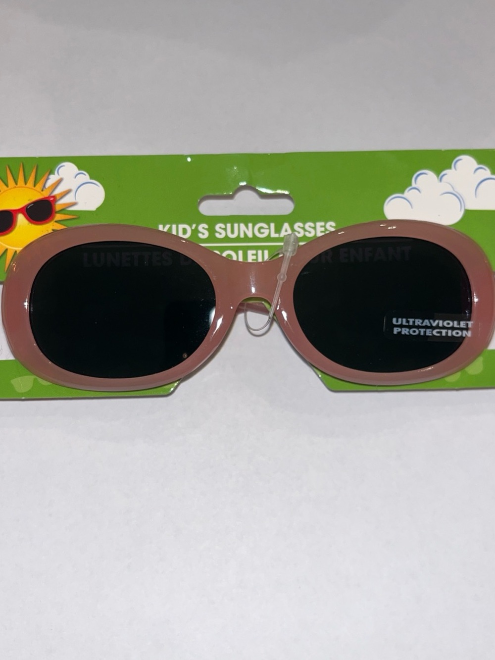 Kids Oval Sunglasses - Pink Frame with UV Protection